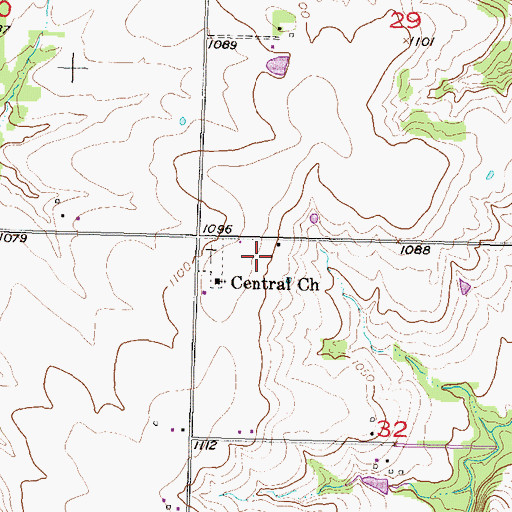 Topographic Map of Chanay Airport, KS