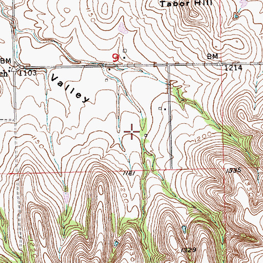 Topographic Map of Smith Airport, KS