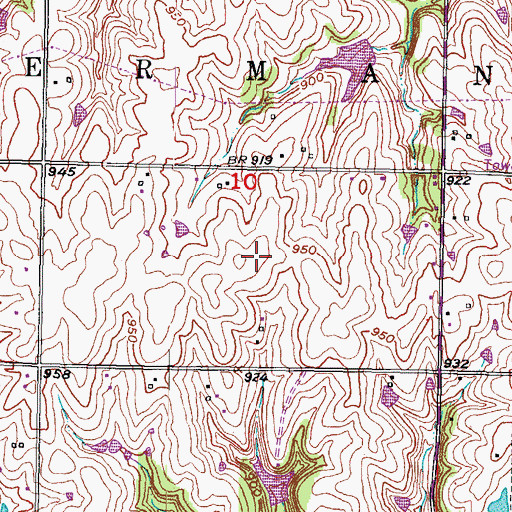Topographic Map of Ingels Aerodrome, KS