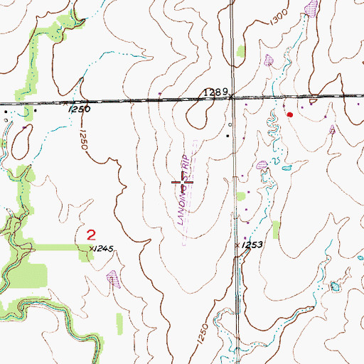 Topographic Map of Butler Airpark, KS