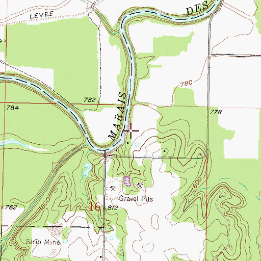 Topographic Map of Yeamans Fox Nest Airport, KS