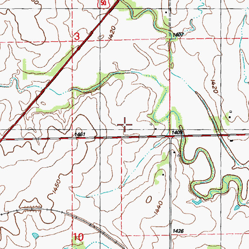 Topographic Map of Gilley's Airport, KS