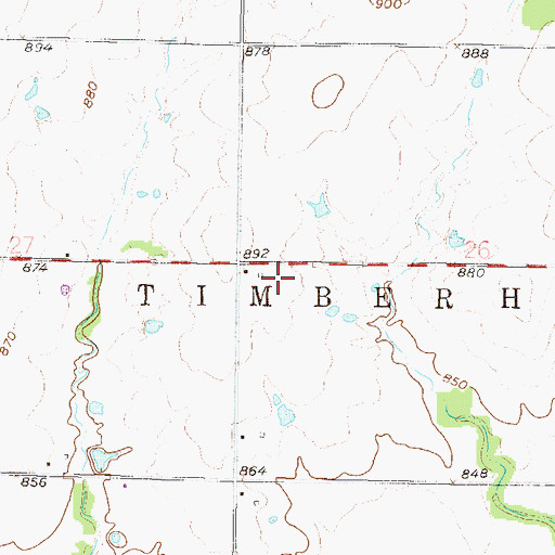 Topographic Map of Greg Post Farms Airport, KS
