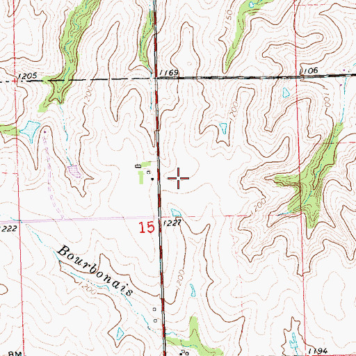Topographic Map of St Mary's Airpark, KS