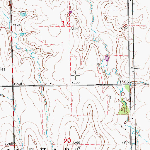Topographic Map of Prairie Cottage Airport, KS
