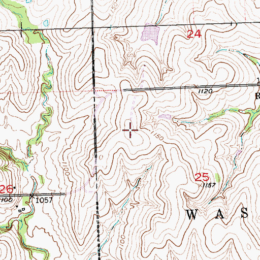 Topographic Map of St Joseph's Landing, KS