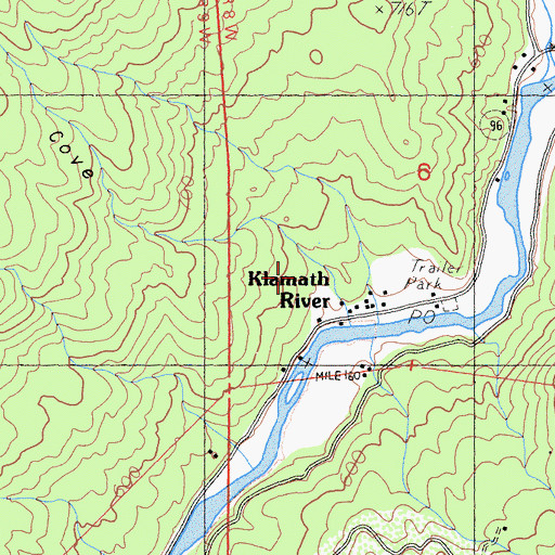 Topographic Map of Quigleys Cove, CA