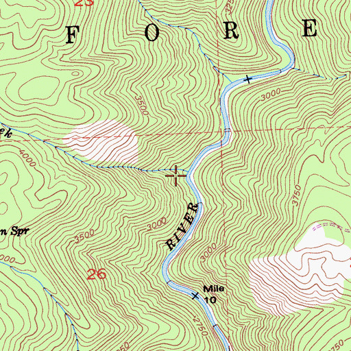Topographic Map of Quilty Creek, CA