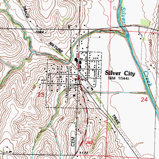 Topographic Map of Silver City United Methodist Church, IA