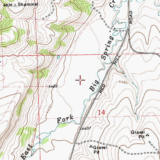 Topographic Map of East Fork Reservoir, MT