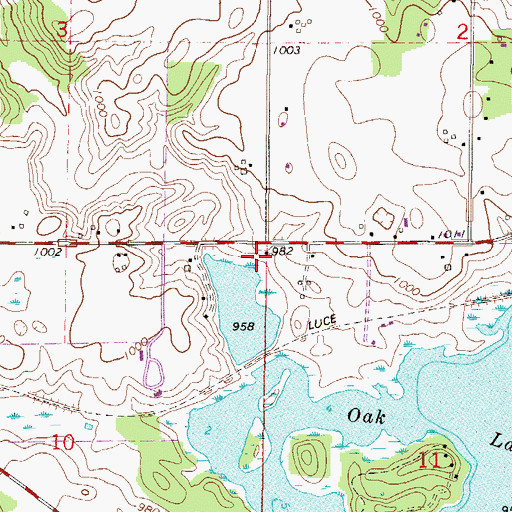 Topographic Map of Ames Farm, MN