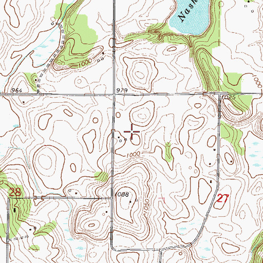 Topographic Map of Bob's Bluebird Orchard, MN