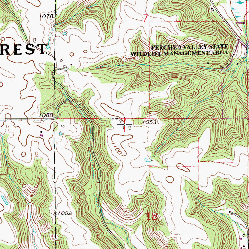 Topographic Map of Frontenac Hills Apple Farm, MN