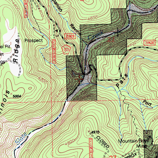 Topographic Map of Rabbit Creek, CA