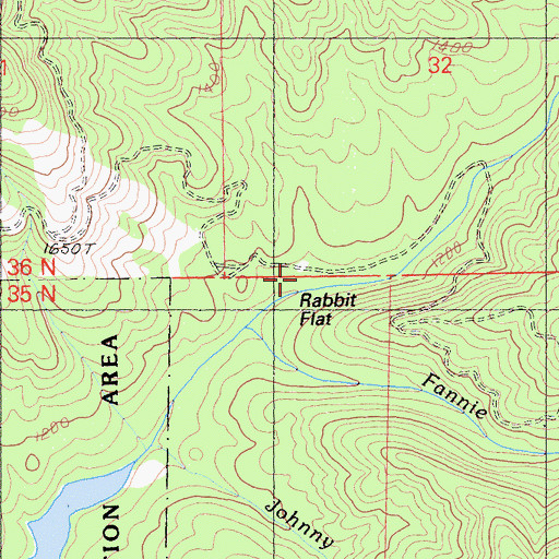 Topographic Map of Rabbit Flat, CA