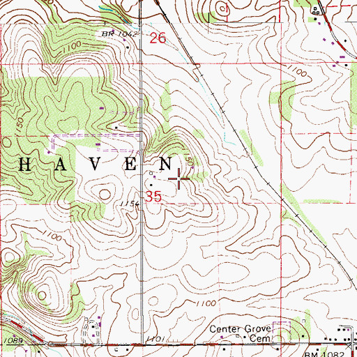 Topographic Map of Northwoods Orchard and Berry Farm, MN