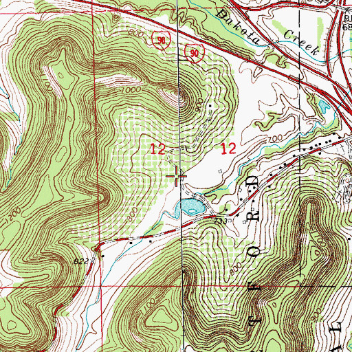 Topographic Map of Southwind Orchards, MN