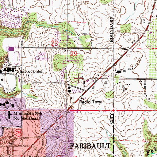 Topographic Map of Trumps Orchard, MN