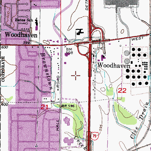 Topographic Map of Civic Center Park, MI