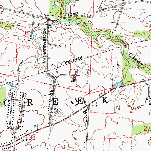 Topographic Map of Dancing Horse Farm, OH