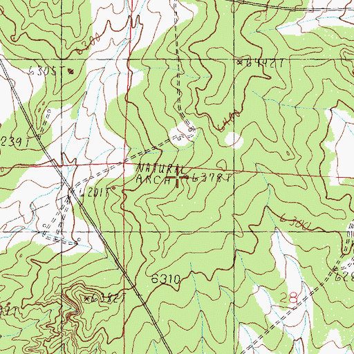 Topographic Map of Outcrop Arch, NM