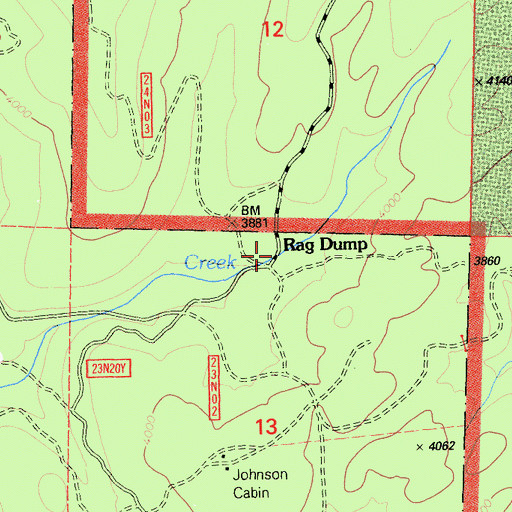Topographic Map of Rag Dump, CA