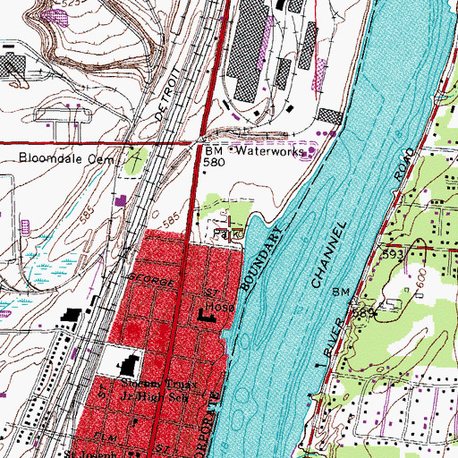 Topographic Map of Meyer Ellias Park, MI