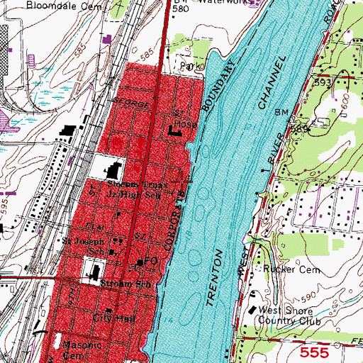 Topographic Map of Rotary Park, MI