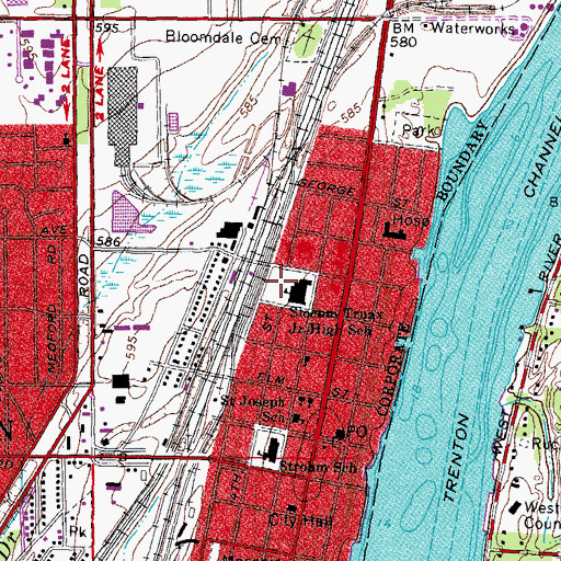 Topographic Map of Slocum Truax Park, MI