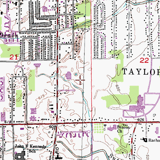 Topographic Map of Heritage Park, MI