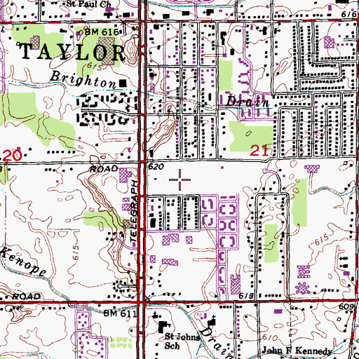 Topographic Map of Rotary Park, MI