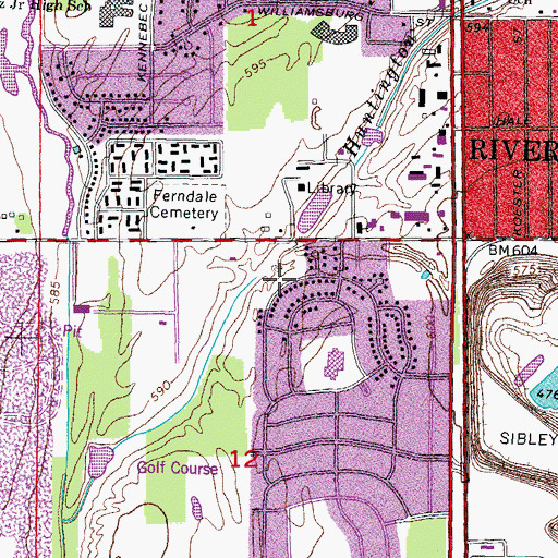 Topographic Map of Coachwood Park, MI