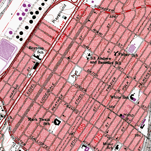 Topographic Map of Piwok Park, MI