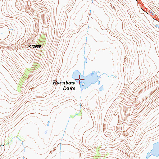 Topographic Map of Rainbow Lake, CA