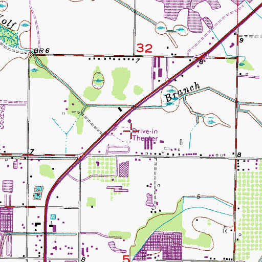 Topographic Map of Ruskin Family Drive-In, FL