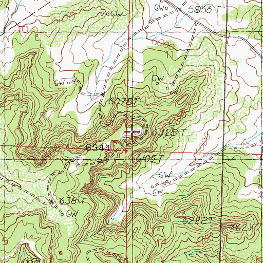 Topographic Map of Crow Canyon Arch, NM