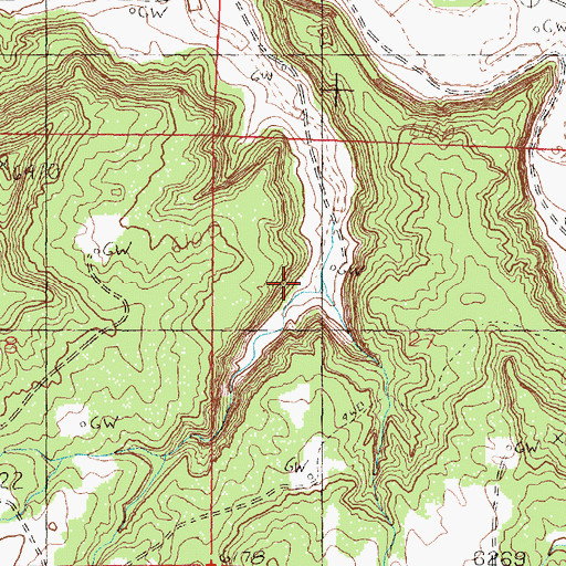 Topographic Map of Gobernador Canyon Arch, NM