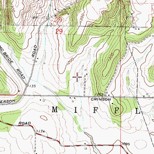 Topographic Map of Equestrian Valley Farm, OH