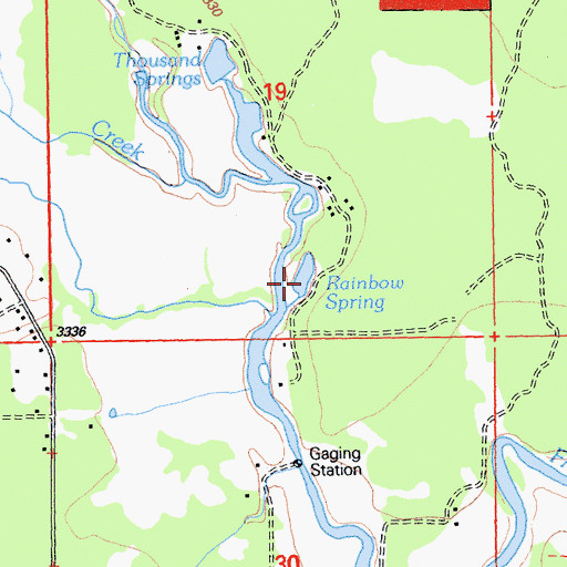 Topographic Map of Rainbow Spring, CA