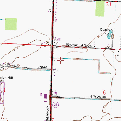 Topographic Map of Bostdorff Greenhouse Acres, OH