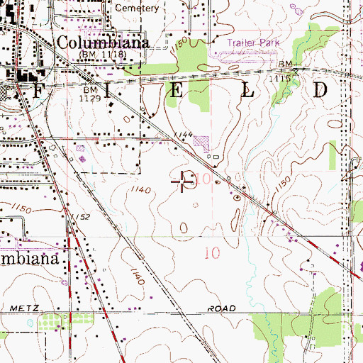 Topographic Map of L and M Greenhouse, OH