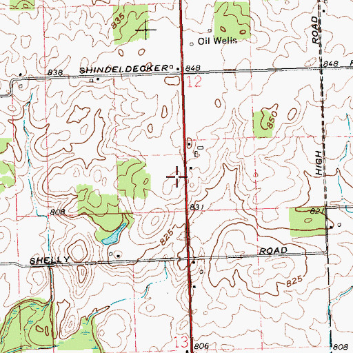 Topographic Map of A and A Greenhouse, OH