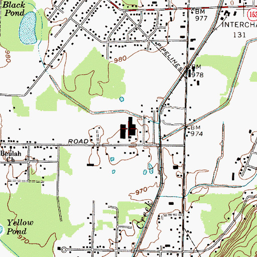 Topographic Map of Paul's Greenhouse, OH