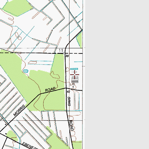 Topographic Map of Cedar Swamp Farm and Greenhouses, MD