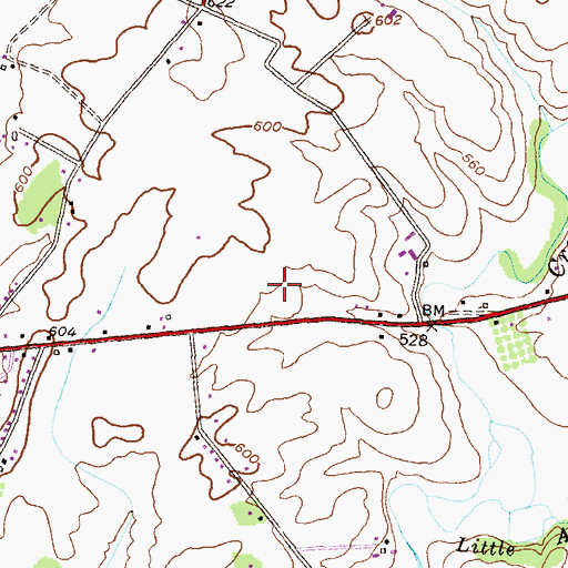 Topographic Map of T and C Greenhouse, MD