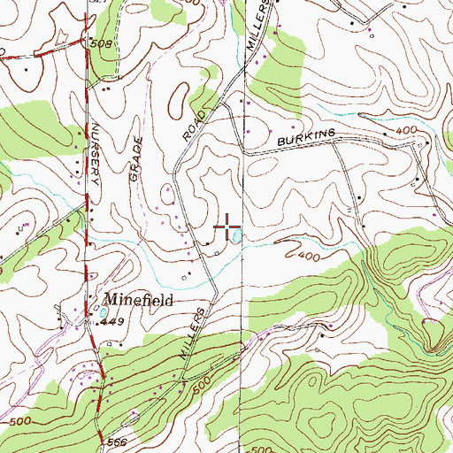 Topographic Map of Foxborough Nursery, MD