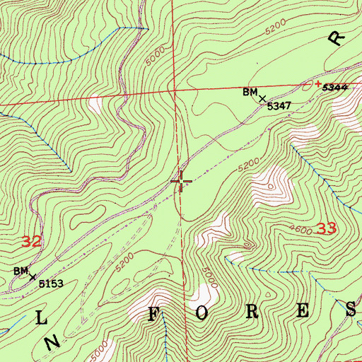 Topographic Map of Ralston Ridge, CA