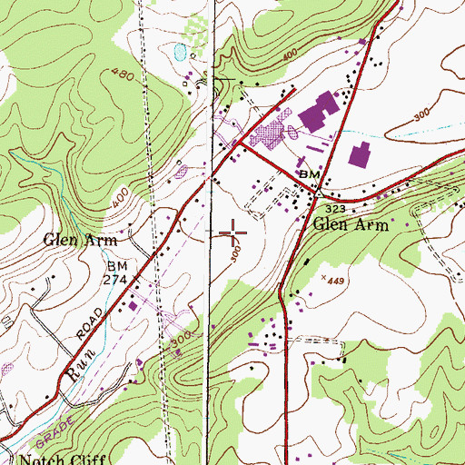 Topographic Map of The Perennial Farm, MD