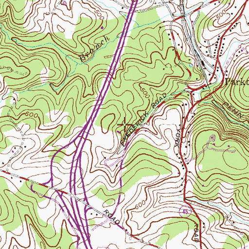 Topographic Map of Blooming Hill Farm, MD