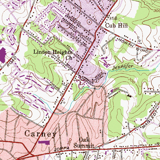 Topographic Map of The Little Greenhouse, MD